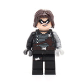 LEGO sh0181 - Winter Soldier (Dark Brown Hair, Light Bluish Gray Hand)